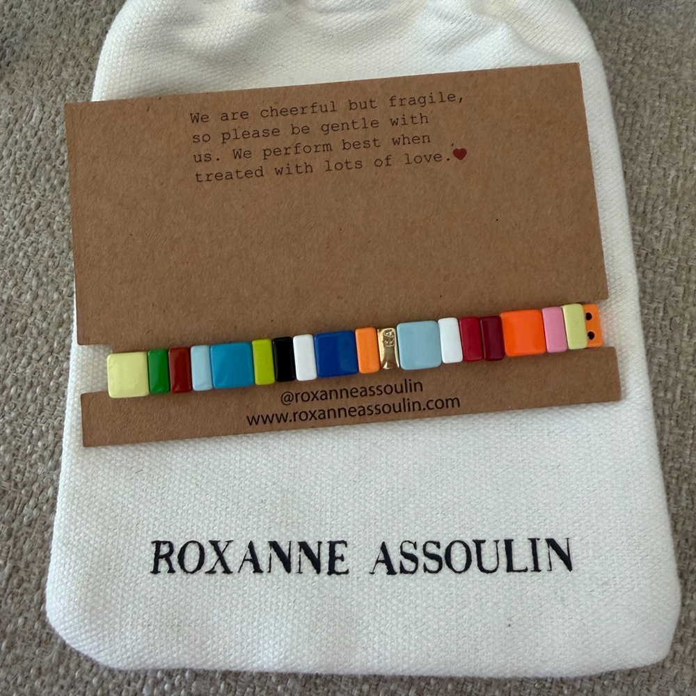 Roxanne Assoulin Letter A Colorful Alphabet Beaded Bracelet - Picture 5 of 5